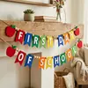 Suministro exclusivo transfronterizo: Banner de Bienvenida de Manzana de Fieltro, Decoración de Bandera de Tela No Tejida para Apertura Escolar, Dropshipping OEM