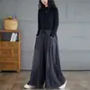 Pantalones de Pierna Ancha Lavados Retro de Mezclilla para Mujer 2026, Nuevo Tiro Alto Ajuste Holgado, Adelgazantes Tallas Grandes Casuales, Largos Fluidos