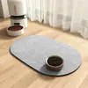 Tapete para Alimentación de Gatos y Perros Transfronterizo, Tapete Absorbente a Prueba de Derrames de Tierra de Diatomeas, Secado Rápido, Fácil Cuidado, Tapete Antideslizante para Alimentación