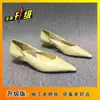 Zapatos Casuales para Mujer 2026 Primavera y Otoño Nueva Moda Versátiles Zapatos de Tacón de Gato Huecos Zapatos de Punta Fina Cómodos de Tacón Bajo para Mujer