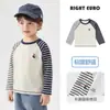 Camiseta de manga larga Youou para niños, nuevo estilo otoño 2026, tops para niños medianos y grandes, ropa para niños para primavera y otoño