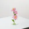 Adornos de Escritorio de Flores, Decoraciones con Soporte Acrílico, Lindo Portamensajes de Decoración Transfronteriza de Flores