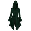 Cardigan con capucha de encaje de maíz con cordones cruzados para mujer europea y americana ebay, abrigo de manga hoja de loto, vestido capa irregular