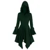 Moda Europea y Americana Ebay Transfronterizo Cardigan con Capucha de Encaje con Ojales y Cordones con Mangas Volantes y Dobladillo Irregular Vestido Capa