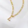 Collar Personalizado con Inicial de 26 Letras, Collar con Colgante de Cadena Paperclip Superpuesto, Joyería de Moda para Mujer Regalo