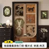 Cortina de porta para sala de estar em estilo vintage personalizada, cortina divisória, instalação sem furar, meia cortina de privacidade para banheiro, cortina de tecido à prova de mosquitos para quarto