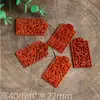 Jadeíte vermelho esculpido à mão corrente de clavícula oca pingente pequeno making diy estilo nacional material de brinco de jade
