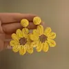 ¡Colección de Pendientes de Flor de Ratán Vintage! Diseño Único con un Encanto Tejido Estilo Francés, Nuevos Pendientes y Aretes al por Mayor