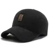 Gorros de Lana Cálidos con Protección para los Oídos para Otoño e Invierno de Hombre, Gorros de Algodón para Personas de Mediana Edad y Mayores, Gorras Casuales tipo "Dad Hat", Gorras de Visera Antifrío para Mayores