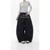 Pantalones Cargo de Paracaidista con Pliegues Bordados de Letras Americanas para Hombres y Mujeres, Nuevos de Primavera y Otoño Tendencia Street Dance Pierna Ancha Pantalones Scimitar