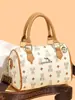 Bolsos de Mujer Transfronterizos 2025 Nuevo Bolso de Mano Boston Estampado Vintage Bolsos Cruzados Bolso de Hombro Versátil Bolso Almohada