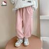 Calça de Moletom Nova para Meninas Primavera e Outono 2026 Calças Moda Primavera Infantil Calças Casuais Calças Esportivas Casuais Calças Longas