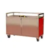 Carrito de Comida Móvil Plegable para Exteriores para Venta Ambulante, Carrito a Prueba de Polvo para Mercados Nocturnos, Carrito Popular de Snacks