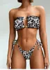 Traje de baño de dos piezas de Comercio Exterior para Mujer, Bikini Sexy de Tirantes, Tres Puntos, Bikini Transfronterizo Europeo y Americano para Vacaciones en la Playa