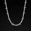 Accesorios de Collar Transfronterizos Europeos y Americanos de Plata de Ley S925 para Mujer, Cadena de Tenis Pantera Negra de 5 mm de Moda Hip-Hop, Joyería de Circonita, Personalización