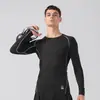 Ropa Deportiva Transfronteriza Ajustada para Hombre Alta Elasticidad Secado Rápido Manga Larga Manga Corta Baloncesto Fútbol Fitness Ciclismo Capa Base Blanca Absorbente de Sudor