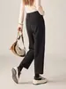 Pantalones de guadaña para mujer de calidad original, nuevo estilo invierno 2023, pantalones harén holgados y de moda, pantalones casuales adelgazantes y cálidos