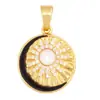 K93 Accesorios para Joyería DIY Estilo Europeo y Americano Color Luna Estrella Polar Arcoíris Zircón Colgante