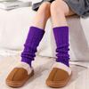 Cubrepiernas de Punto JK para Mujer Estilo Coreano Otoño e Invierno Nuevo Calcetines de Lana Cálidos con Trenzado de Ocho Piernas Protector Delgado para Pierna Cubierta para Bota