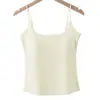 Tirantes Finos, Camisola Sin Costuras de Seda Hielo, Copas Fijas, Delgada, Cómoda, Color Piel, Transpirable, Ropa Interior para Niña, Espalda Hermosa