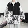 Nueva camisa de manga larga estilo chino para hombre, temporada de primavera, diseño de pintura a tinta tradicional china, chaqueta casual, marca de moda, nicho, camisa con sensación de alta gama