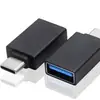 Adaptador Type-C a USB 3.1 Lateralmente Doblado Adaptador de Datos OTG para Conexión de Teléfono Móvil a Memoria USB, Uso en Coche, Suministro Directo de Fábrica
