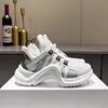 Chegada Nova 2025 Sapatos Torre Versátil Estrela Igual Arqueado Sola Grossa Ins Moderno Cadarço Tênis Casual Feminino