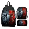 Mochila Infantil Juego de Tres Piezas Estudiante de Primaria Mochila Escolar de Dibujos Animados Mochila de Niño Estilo Superman Mochila de Batman