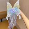 Grampo de cabelo de borboleta em movimento para meninas, novos acessórios de cabelo com presilha 2023, laço pequeno para meninas, grampo de cabelo para meninas