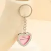 Chaveiro de Amor com Diamantes Cruzado Japonês e Coreano Criativo de Luxo Leve para Casal Amante Pode Colocar Foto Pingente de Metal Estrela de Cinco Pontas