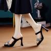 Chinelos de Salto Alto com Strass para Mulheres, Novo Estilo Verão 2026, Plataforma Impermeável Suave, Sandálias Confortáveis de Salto Grosso
