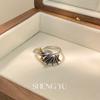 Anillo de apertura con diseño de dragón pequeño retro transfronterizo de Europa y Estados Unidos, nicho de moda único, personalidad de temperamento, anillo de apertura para dedo femenino