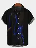 Nueva camisa para hombre de estación independiente europea y americana transfronteriza Serie de Halloween impresión digital 3D manga corta casual