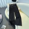 Jeans de Pierna Ancha Estilo Americano para Mujer 2026 Nuevos Pantalones Rectos Estrechos Retro Otoño Cintura Alta Sueltos Estampado de Leopardo Pantalones Casuales