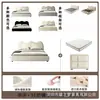 Cama tapizada con cabecero curvo minimalista italiano, respaldo de terciopelo de lujo ligero, cama de bodas con almacenamiento para el hogar para espacios pequeños, cama doble