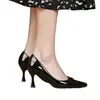 Zapatos de tacón alto color nude para mujer, tacones de aguja, nuevo modelo 2026 para primavera y otoño, charol, estilo francés, cómodos, punta fina, corte bajo, elegantes zapatos de salón