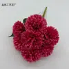Cebollino artificial de 7 cabezas, flor de crisantemo de seda en forma de bola de 7 puntas, decoración del hogar, flores artificiales, arreglo de boda, venta al por mayor de comercio exterior, éxito de ventas transfronterizo