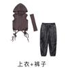 Roupas de dança de rua infantil, terno cinza com capuz, manga curta, para meninos, roupas de performance estilo Waste Earth, estilo Street-fried Cool Handsome