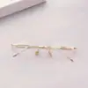 Gafas Pequeñas Ovaladas de Metal Plateado Sin Montura Estilo Old Money Alta Inteligencia Anti Luz Azul Graduación Miopía Lentes Planos