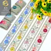 Estilo Étnico Colorido Renda Bordada com Lantejoulas Renda 4,5cm Punho de Roupa Infantil Acessórios de Joalheria Renda Lolita