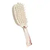 Peine de Costilla Plegable Autolimpiante Peine Masajeador de Cráneo Alto Esponjoso Peine de Peluquería Portátil para el Hogar con un Levantamiento para Quitar el Cabello