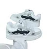 Zapatillas Deportivas Casuales Blancas para Mujer Estilo Nuevo Invierno 2025 con Forro de Felpa y Acolchado, Dibujo de Gato Kt, Diseño Lindo