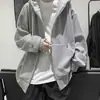 Moletom Cardigan Casual Esportivo Jaqueta com Capuz para Homens e Mulheres Primavera e Outono 2024 Conjunto de Duas Peças Solto para Corrida