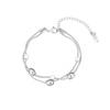 Nueva Pulsera Explosiva Transfronteriza de Acero de Titanio para Mujer, Joyería de Estilo Nicho Ins DIY de Lujo Ligero de Alta Gama para Comercio Exterior