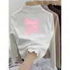 Camiseta Térmica Base para Niñas para Primavera, Otoño e Invierno 2025, Nueva Camiseta Cálida Infantil con Borde Fruncido, Top Elegante Ins