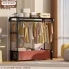 Arara de Chão Multifuncional de Múltiplas Camadas para Quarto com Cesto de Roupa Suja e Organizador de Roupas
