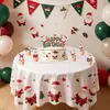 Navidad Dibujos Animados Cumpleaños Banderín de Tirar Feliz Papá Noel Fiesta Banner de Letras Adorno para Pastel Decoración