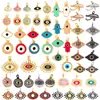 L45 Accesorios para joyería DIY cobre puro chapado en oro plateado recubierto de oro estilo europeo y americano Ojo del Diablo colgante multicolor