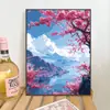 Pintura al Óleo Digital DIY de Paisaje al Atardecer, Pintura al Óleo Pastoral Pintada a Mano, Pintura al Óleo Acrílica Pintada a Mano