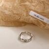 Anillo Retro Geométrico Pequeño Refrescante Estilo Japonés y Coreano para Mujer Plata 925 Ins Personalidad Pequeño Corazón Estudiante Anillo Abierto Simple para Dedo